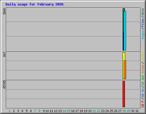 Daily usage for February 2026