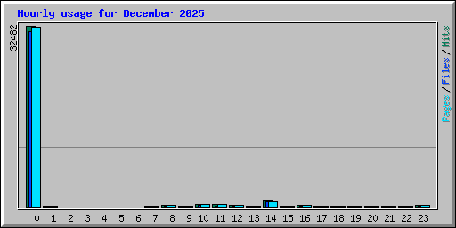 Hourly usage for December 2025
