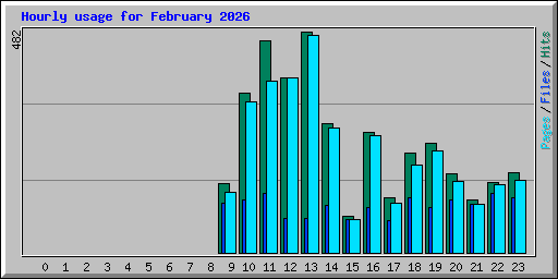 Hourly usage for February 2026